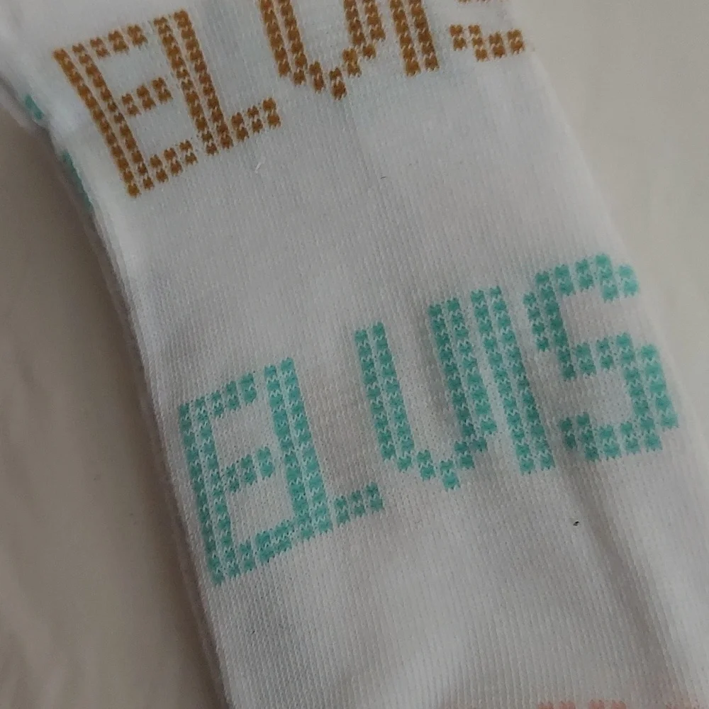 Lot 4 Pair ELVIS Presley Crazy Socks  Crew Graphic Prints NEW One Size 7-12